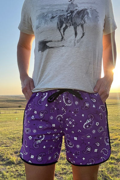 BANDANA BABE PURPLE SHORTS