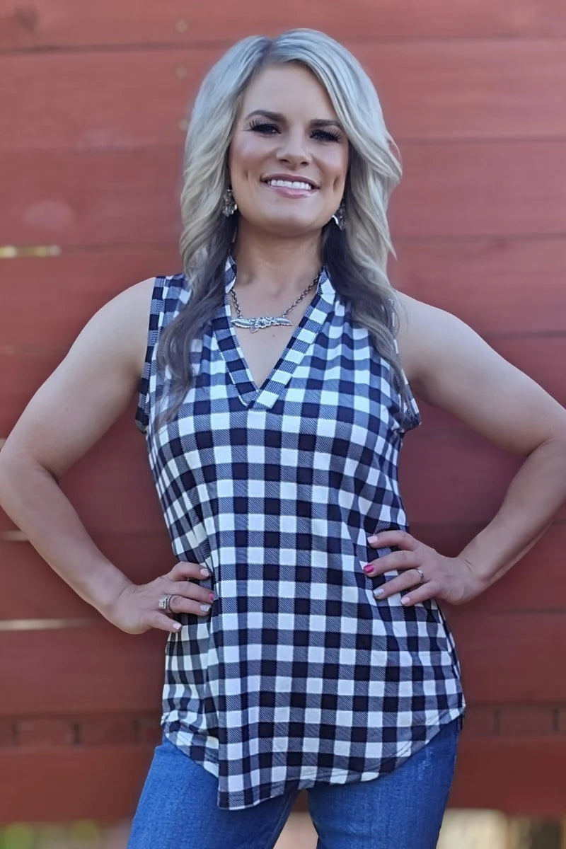 PLAID MY LOVE TANK