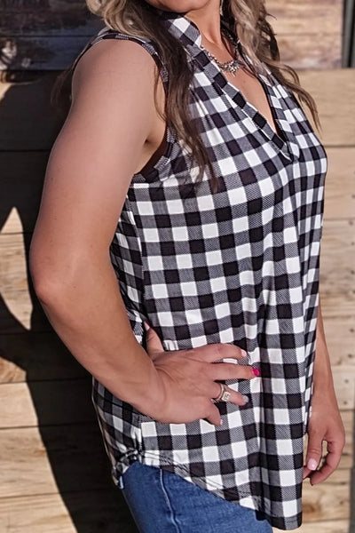 PLAID MY LOVE TANK