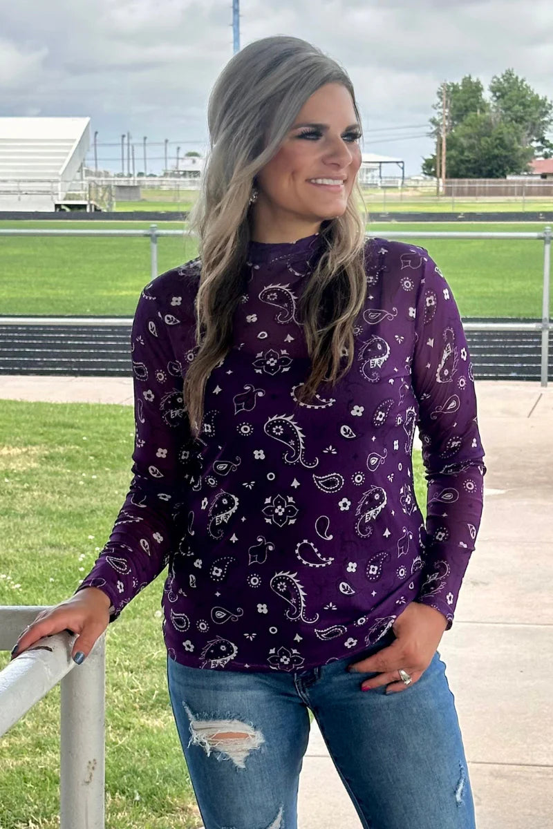 BANDANA BABE PURPLE MESH