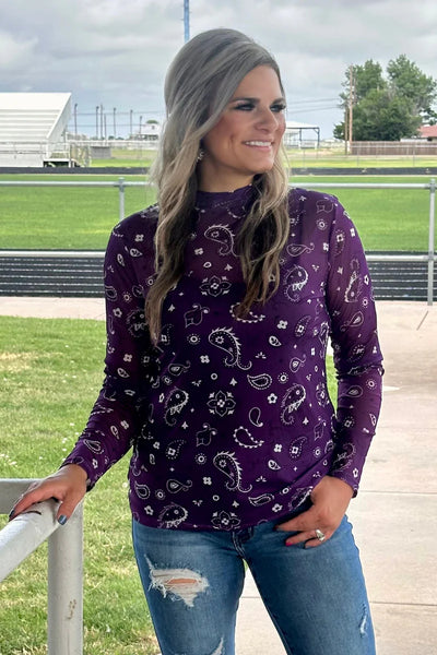 BANDANA BABE PURPLE MESH