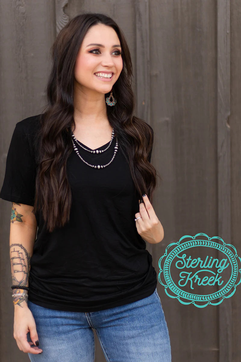 SIMPLE STERLING BLACK Top